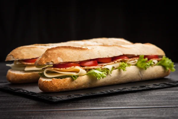 Gegrilde Panini-broodje — Stockfoto