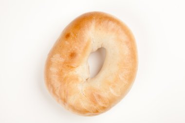 beyaz zemin üzerine simit