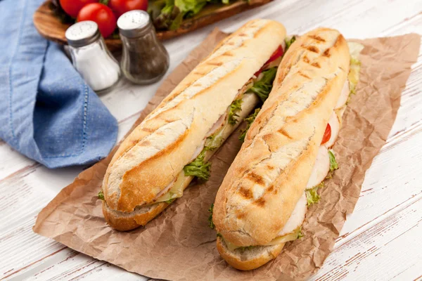 Gegrilde Panini-broodje — Stockfoto