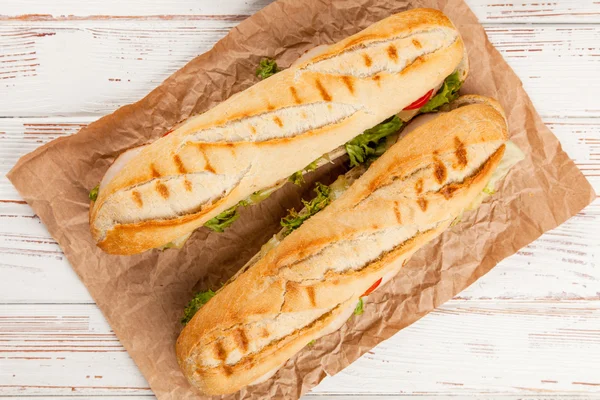 Panini grilled sandwich — Stock Photo, Image