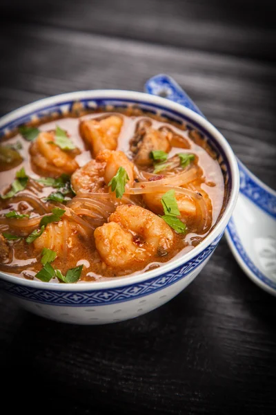 Asian shrimp soup — Stock Photo, Image