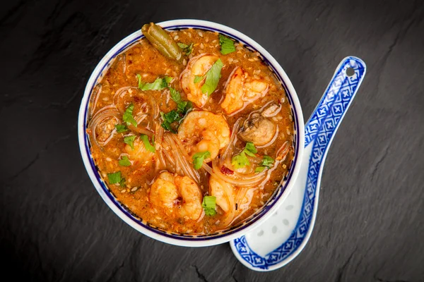 Asian shrimp soup — Stock Photo, Image