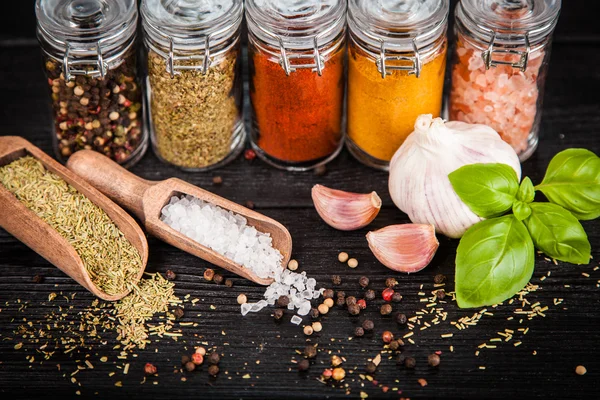 Set of different herbs and spice — Stock Photo, Image