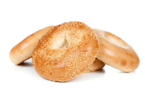 Bagels on gray background — Stock Photo, Image