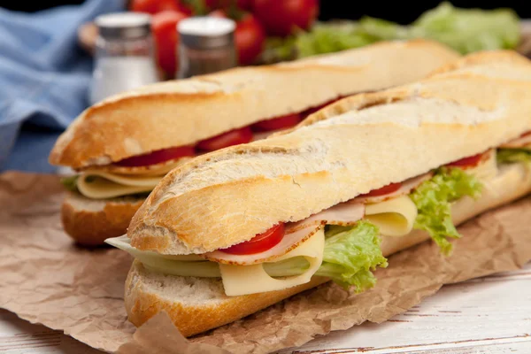 Panini grilled sandwich — Stock Photo, Image