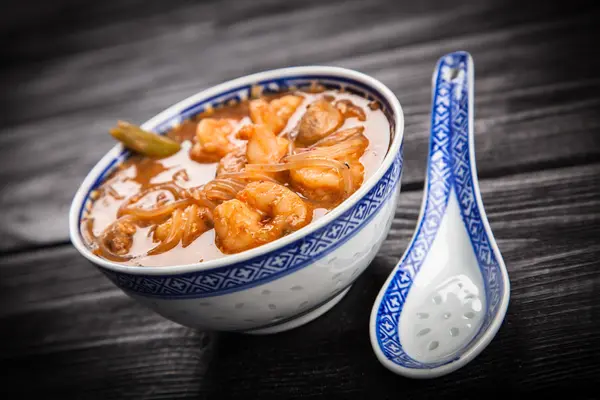 Sopa de camarão asiático — Fotografia de Stock