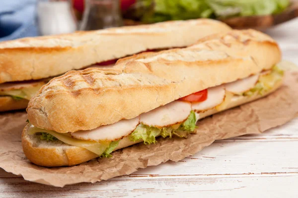 Gegrilde Panini-broodje — Stockfoto