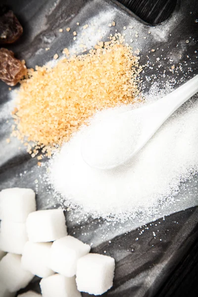 DIfferent types of sugar — Stock Photo, Image