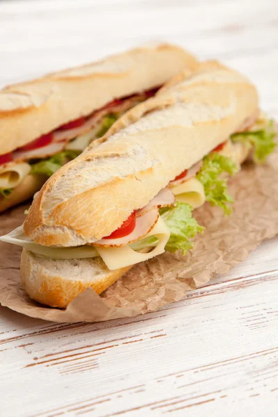 Gegrilde Panini-broodje — Stockfoto