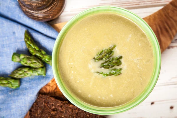 Zuppa di crema di asparagi — Foto Stock