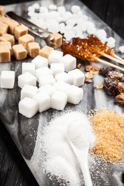 DIfferent types of sugar — Stock Photo, Image