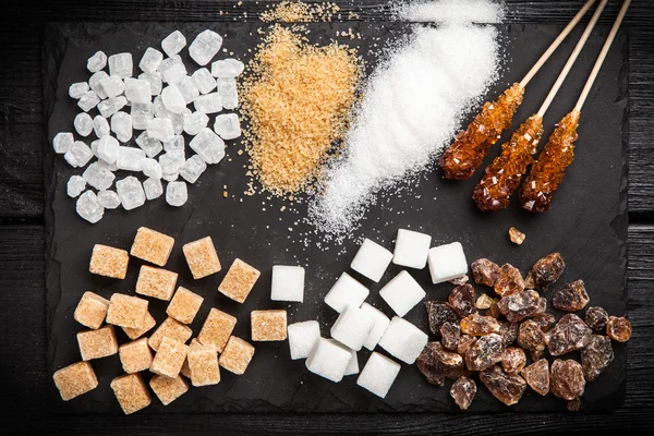 DIfferent types of sugar — Stock Photo, Image