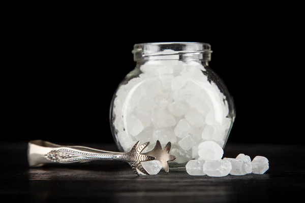 Azúcar blanco refinado en un bol — Foto de Stock