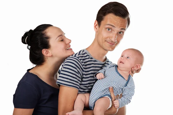 Giovane famiglia di tre persone — Foto Stock