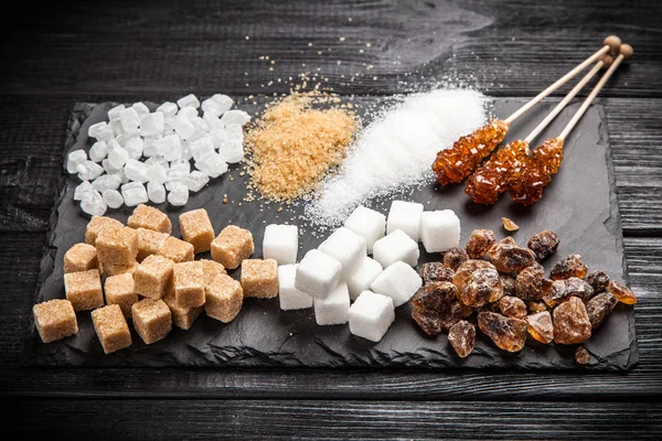 DIfferent types of sugar — Stock Photo, Image