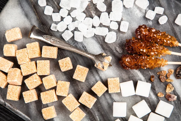 DIfferent types of sugar — Stock Photo, Image