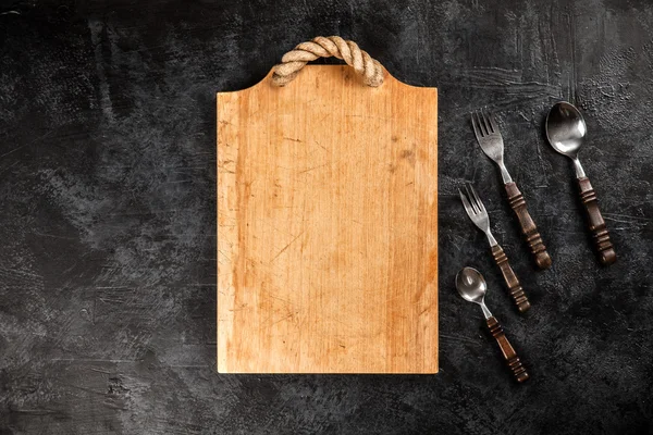 Oude houten snijplank — Stockfoto