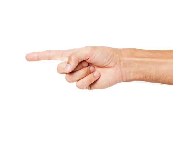 Αρσενικό χέρι απομονωμένο σε λευκό φόντο — Φωτογραφία Αρχείου