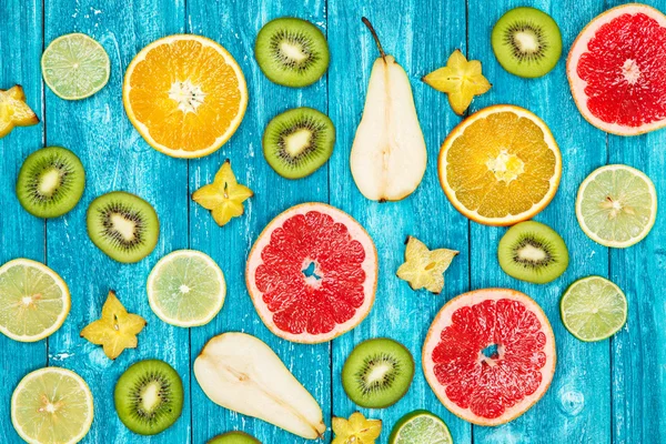 Reeks van kleurrijke vruchten — Stockfoto