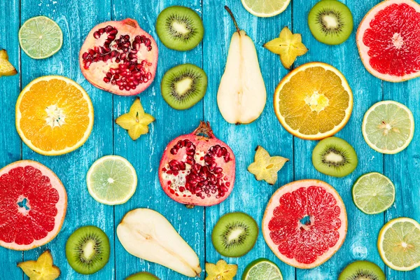 Conjunto de frutas coloridas — Fotografia de Stock