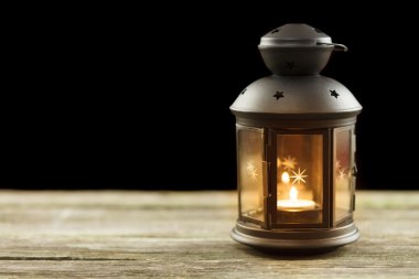 Mevsim kış dekorasyonu ile Vintage fener