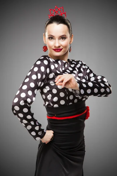 Bailarina de flamenco aislada sobre fondo blanco — Foto de Stock