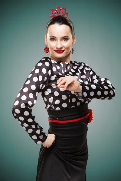 Bailarina de flamenco aislada sobre fondo blanco —  Fotos de Stock