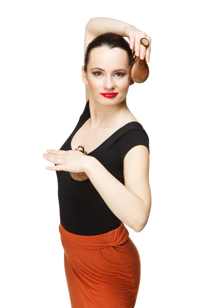 Flamenco dancer with castanets — Stock Photo, Image