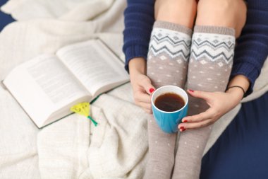 Kadın ayakları sıcak Yün çorap