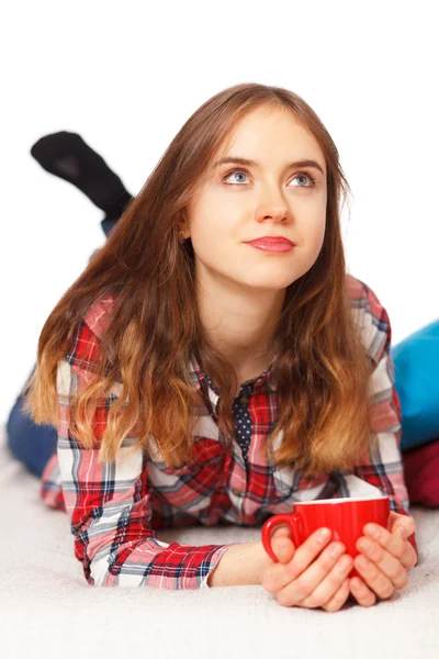 Ragazza adolescente nella sua stanza — Foto Stock