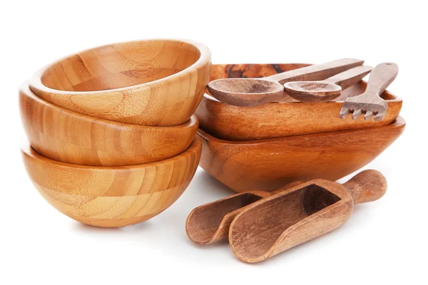 Kitchenware bambu alami — Stok Foto