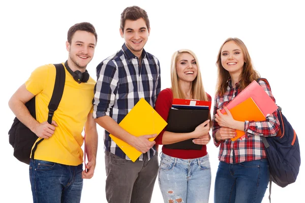 Grupo de estudantes alegres — Fotografia de Stock