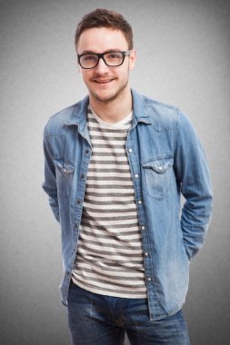 genç ve yakışıklı bir adam portresi Studio