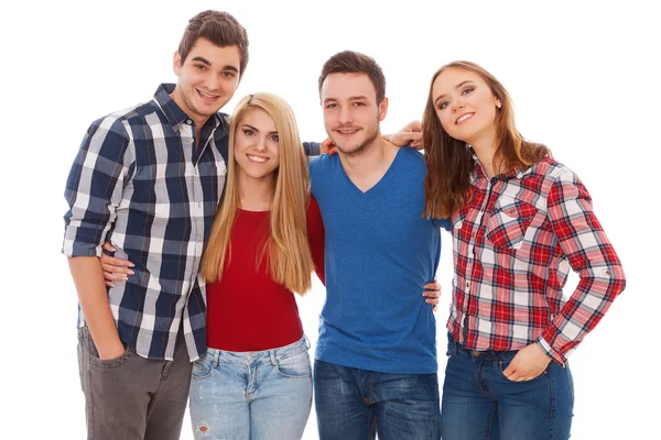 Grupp lyckliga ungdomar — Stockfoto