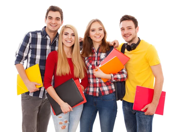 Gruppe fröhlicher Studenten — Stockfoto