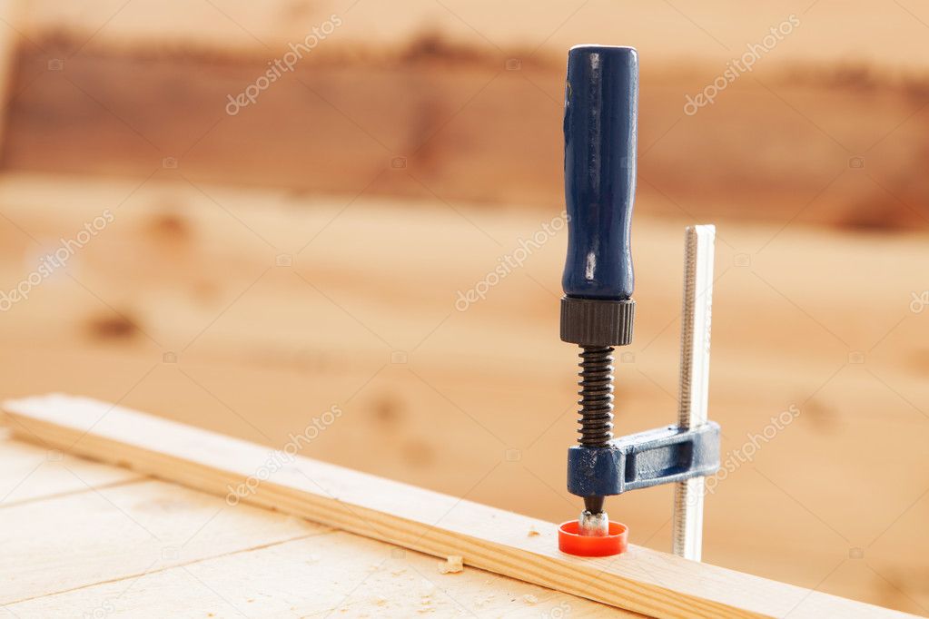 Woodworking tools on a carpenters table