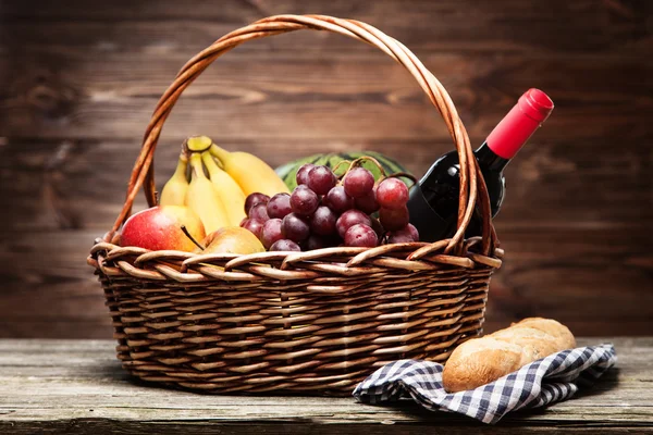 Basket full of fresh fruit — Stock Photo, Image