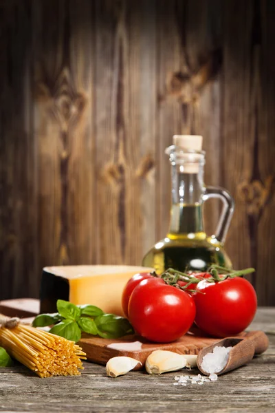 Ingredienti spaghetti — Foto Stock