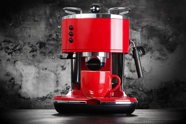 Red coffee machine — Stock Photo, Image