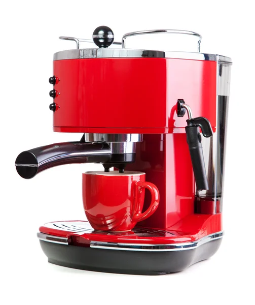 Máquina de café vermelho — Fotografia de Stock