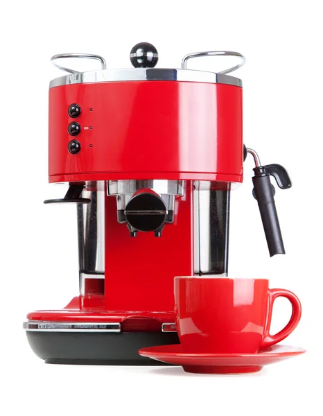 Röd kaffebryggare — Stockfoto