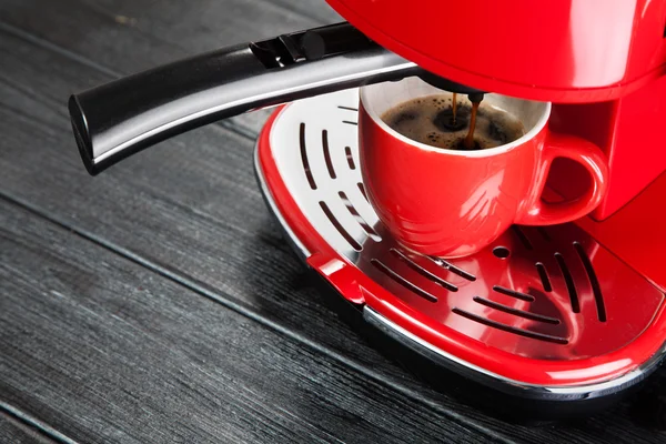 Machine à café rouge — Photo