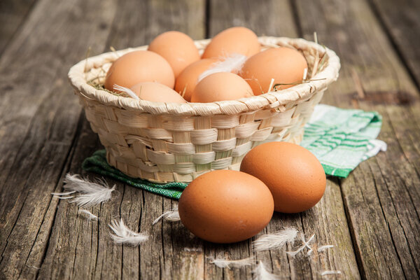 Fresh organic eggs