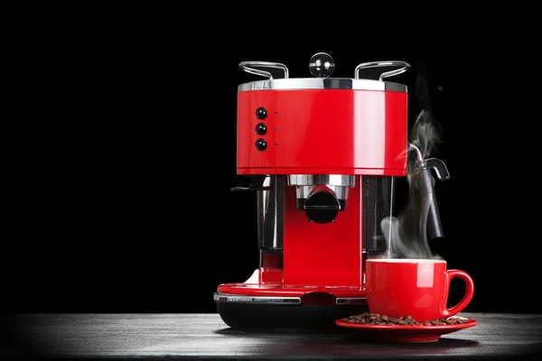 Red coffee machine — Stock Photo, Image