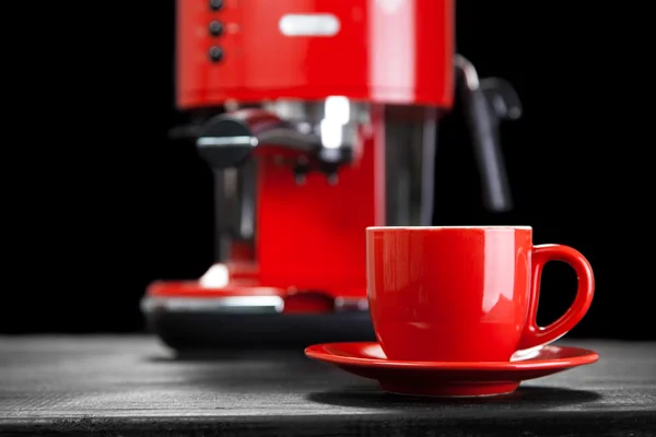 Máquina de café vermelho — Fotografia de Stock