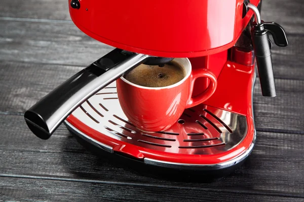 Red coffee machine — Stock Photo, Image