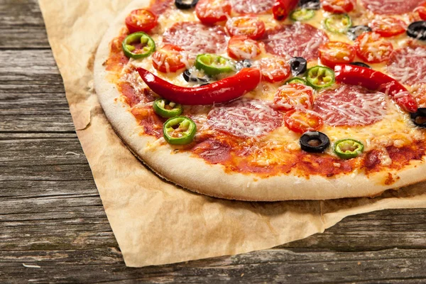 Delicious home made pizza — Stock Photo, Image