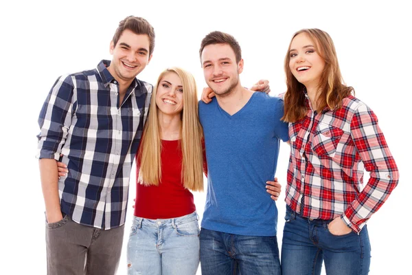 Grupo de jovens felizes — Fotografia de Stock