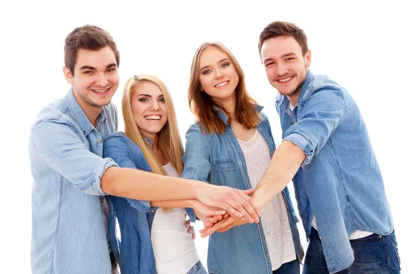 Grupo de jovens felizes — Fotografia de Stock