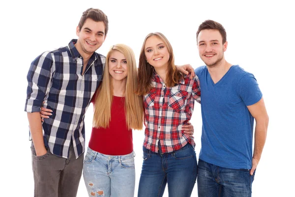 Grupp lyckliga ungdomar — Stockfoto